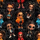 French Terry Hip Hop black